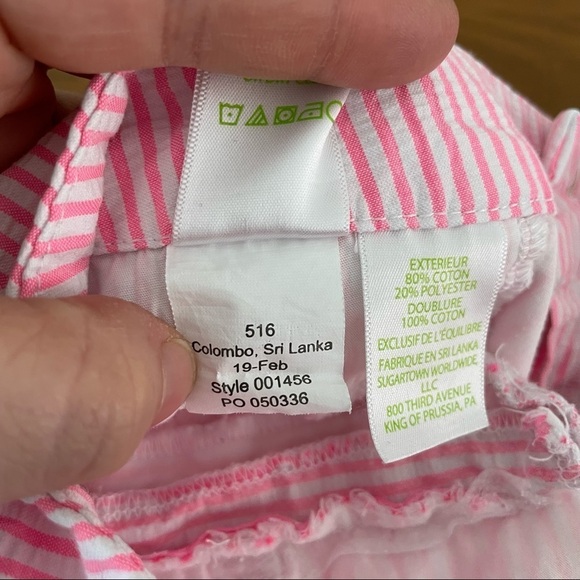 Lilly Pulitzer Kelly Pink Seersucker Stripe Shorts Womens 2 - Picture 6 of 10